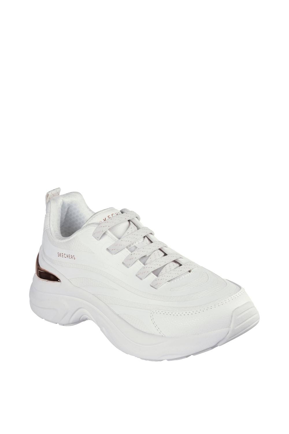 Skechers Hazel Step N Flow Trainer In White Skechers Hazel Step N Flow Trainer In White