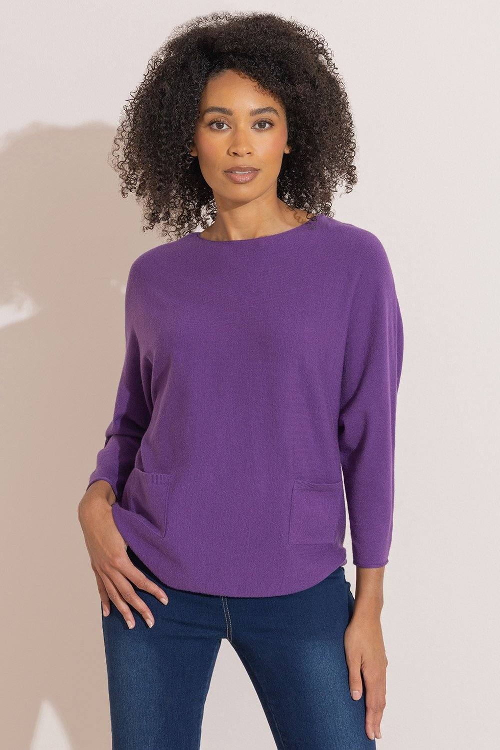Klass. Batwing Jumper In Purple
