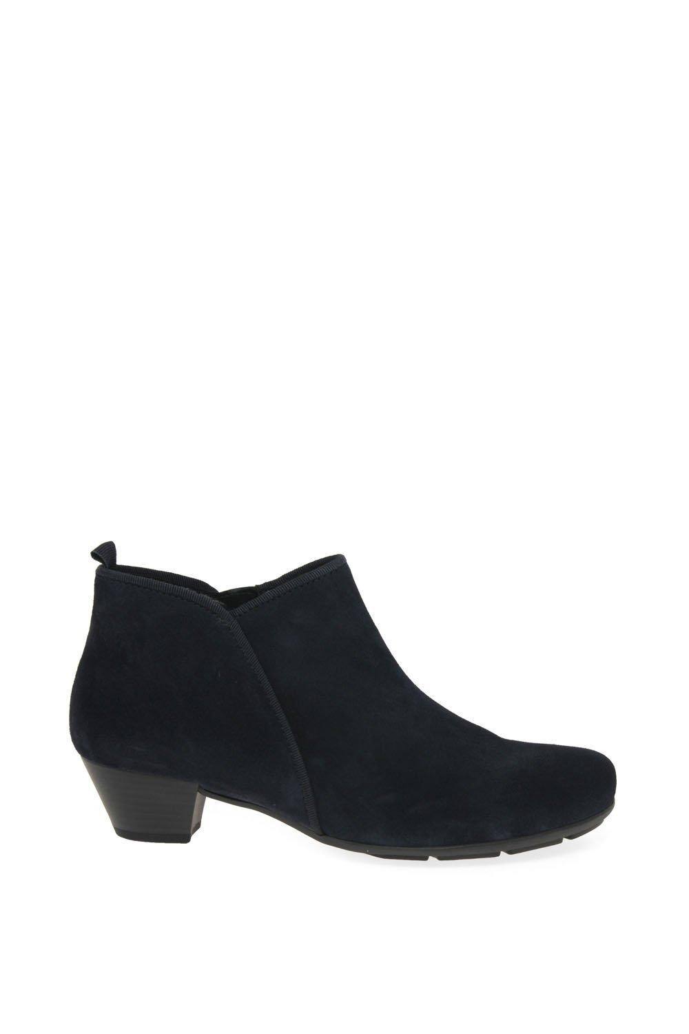 Gabor ‘trudy’ Low Heeled Ankle Boots In Navy Gabor ‘trudy’ Low Heeled Ankle Boots In Navy