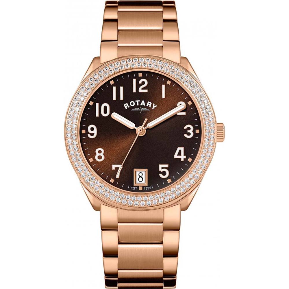 Rotary Rlb- Brillance Mm Quartz Watch In Rose Gold