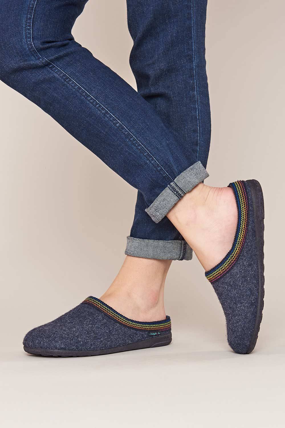 Moshulu ‘mirissa’ Mule Slippers In Indigo
