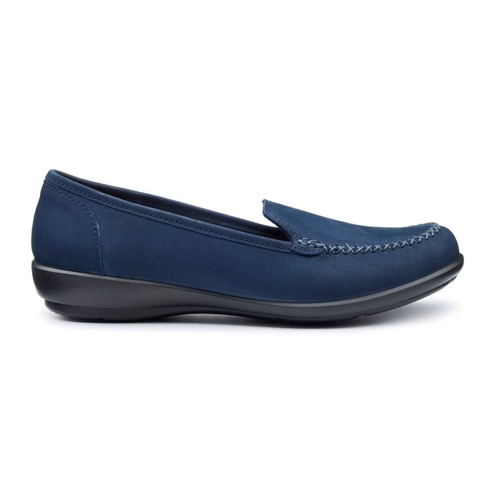 Hotter Wide Fit ‘jazz’ Moccasins In Navy Hotter Wide Fit ‘jazz’ Moccasins In Navy