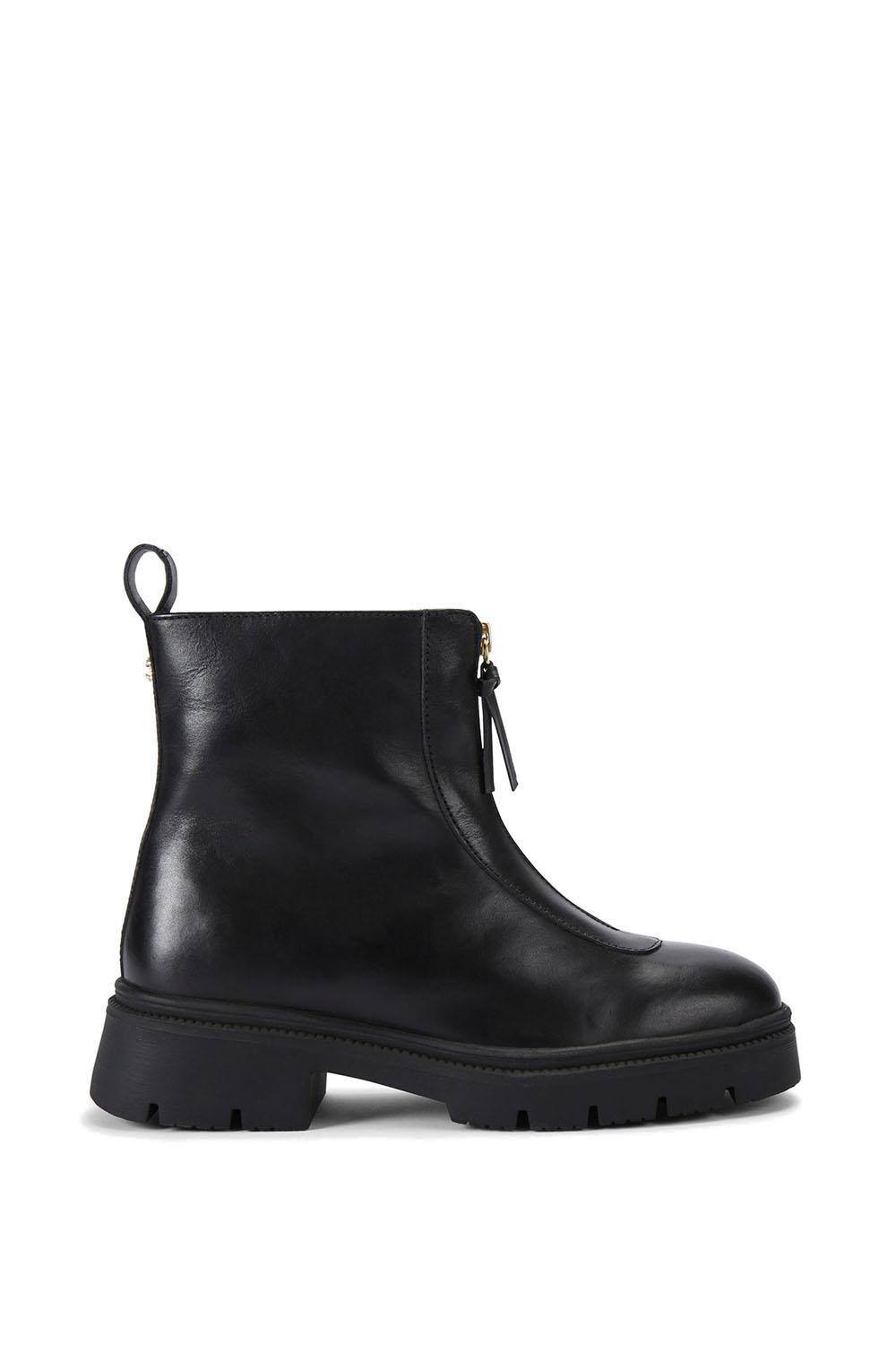 Carvela ‘malfa Zip Ankle’ Leather Boots In Black Carvela ‘malfa Zip Ankle’ Leather Boots In Black