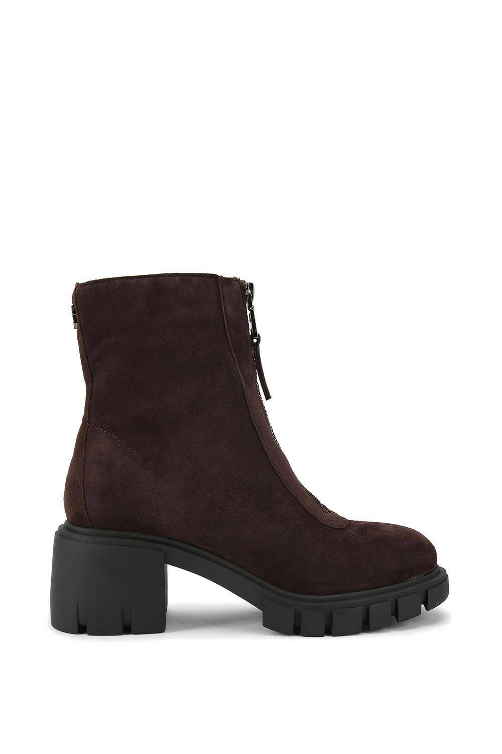 Carvela ‘ignite Zip’ Suede Boots In Brown Carvela ‘ignite Zip’ Suede Boots In Brown