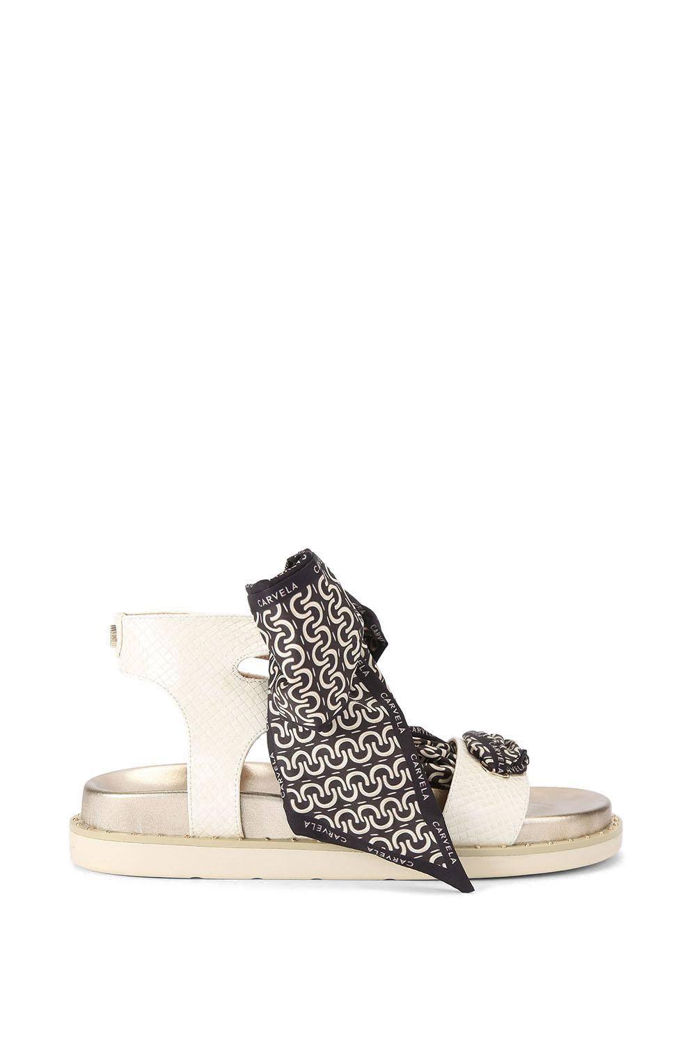 Carvela ‘sorrento Scarf Sandal’ Sandals In Cream