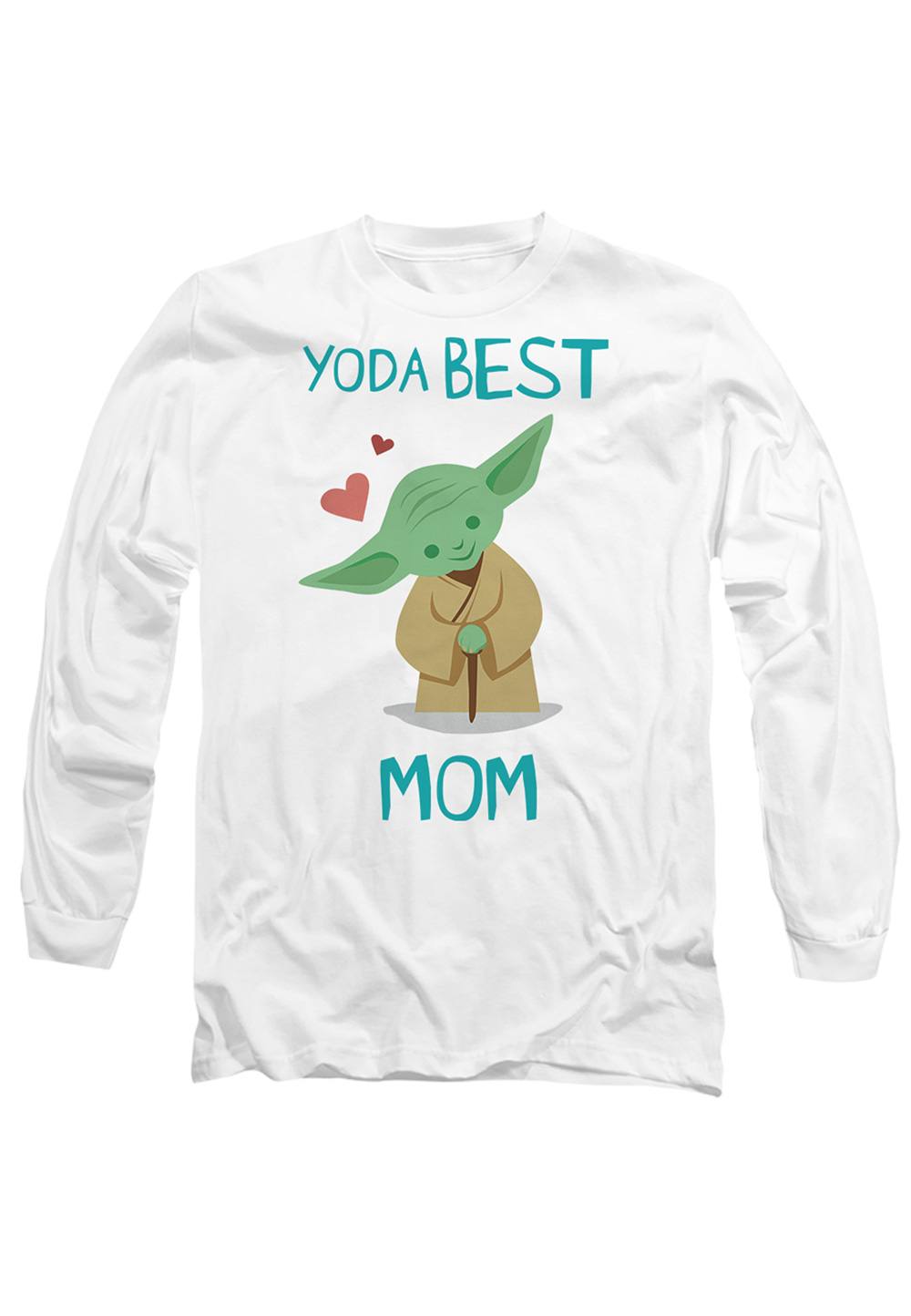 Star Wars Mother’s Day Yoda Best Mom Long Sleeve Shirt, White