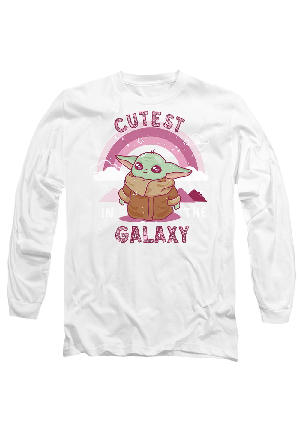 Star Wars Grogu Cutest In The Galaxy Long Sleeve Shirt, White