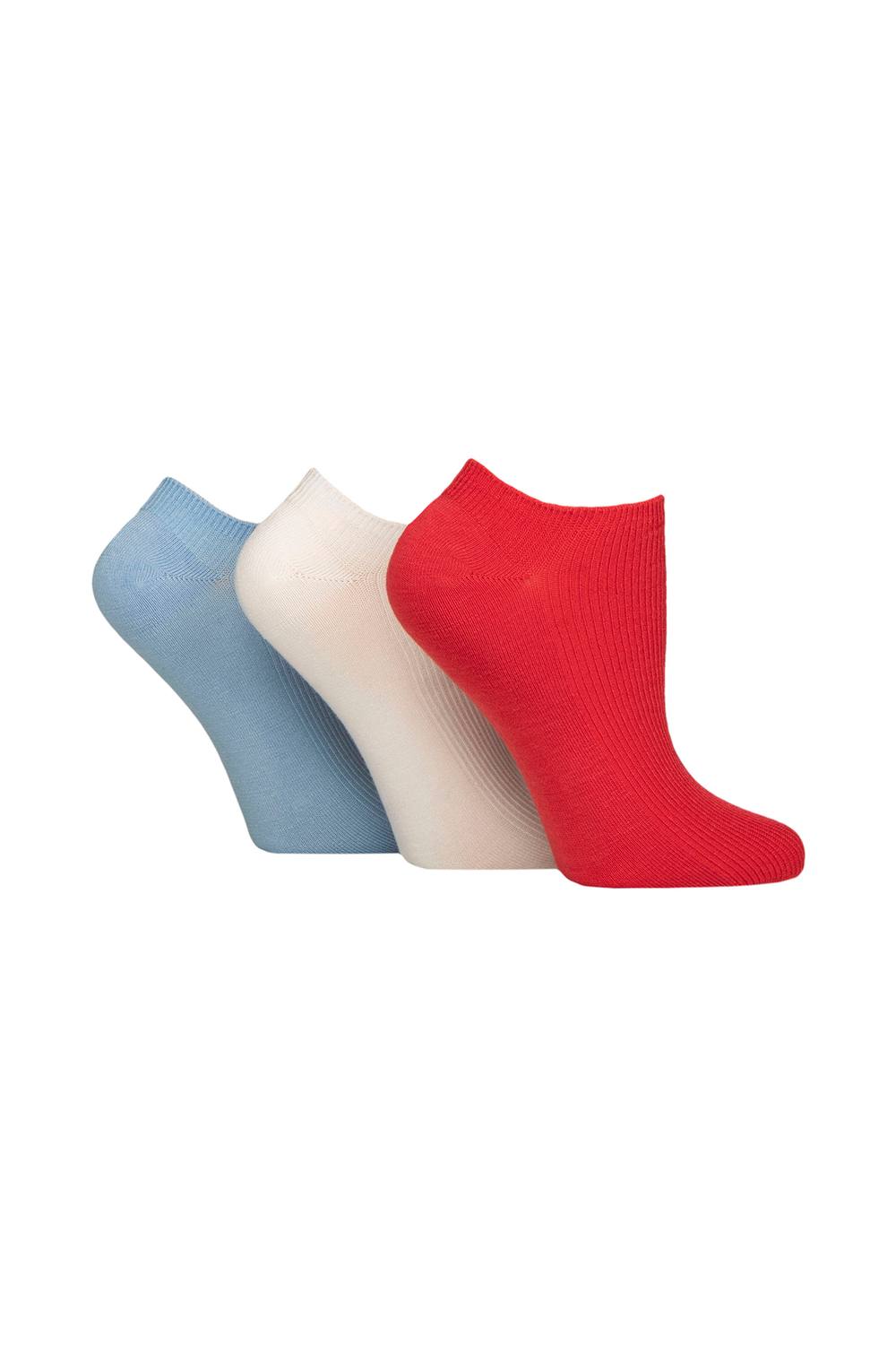 Elle Pair Bamboo Ribbed No Show Socks In Light Blue Elle Pair Bamboo Ribbed No Show Socks In Light Blue