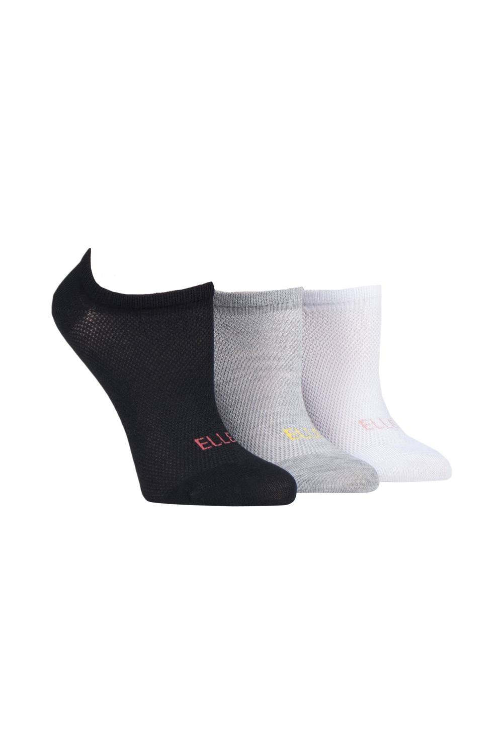 Elle Pair Sport Mesh Bamboo No Show Socks