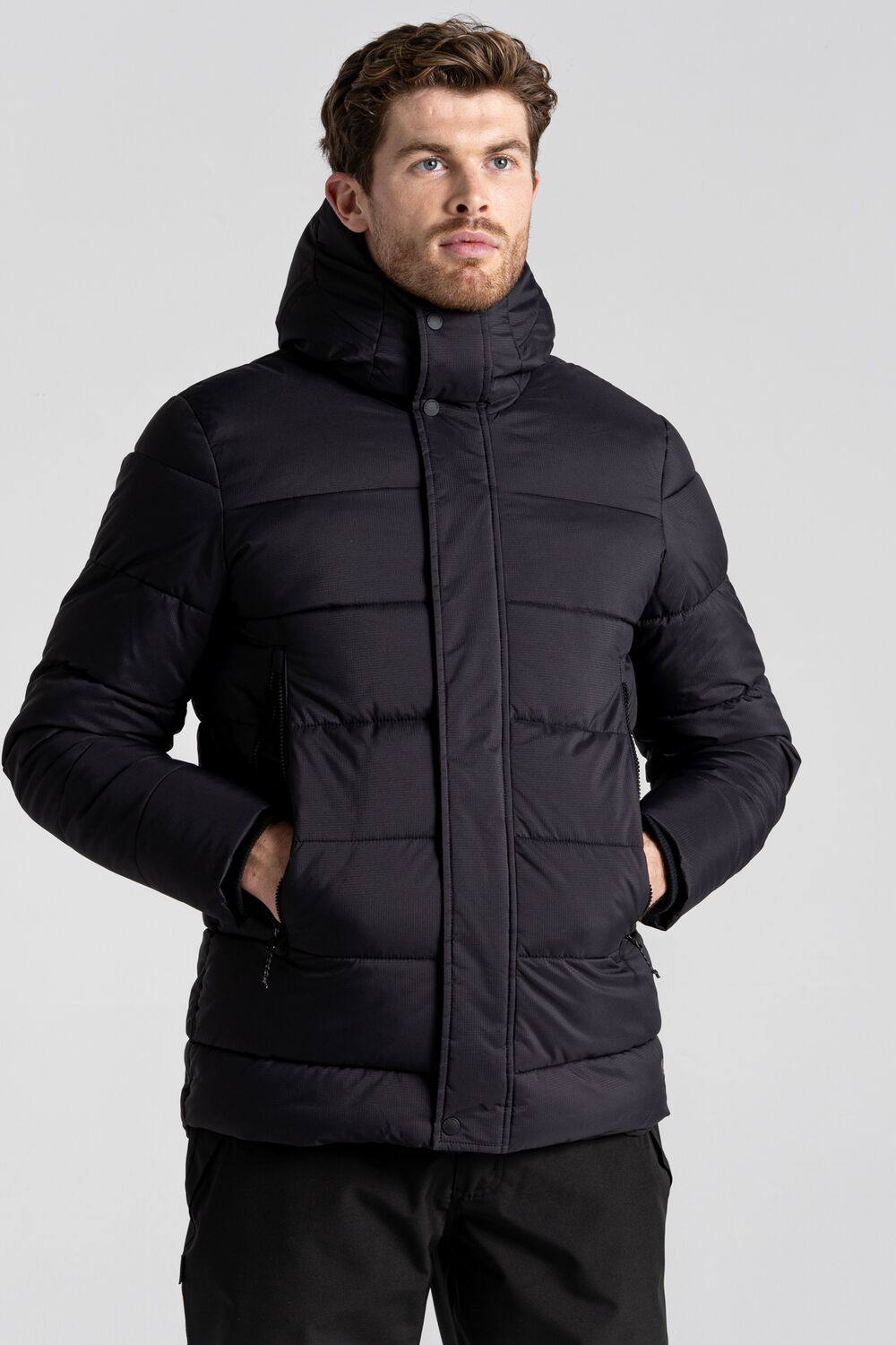 Craghoppers Expert Padded Hooded Insulated Jacket In Black Craghoppers Expert Padded Hooded Insulated Jacket In Black