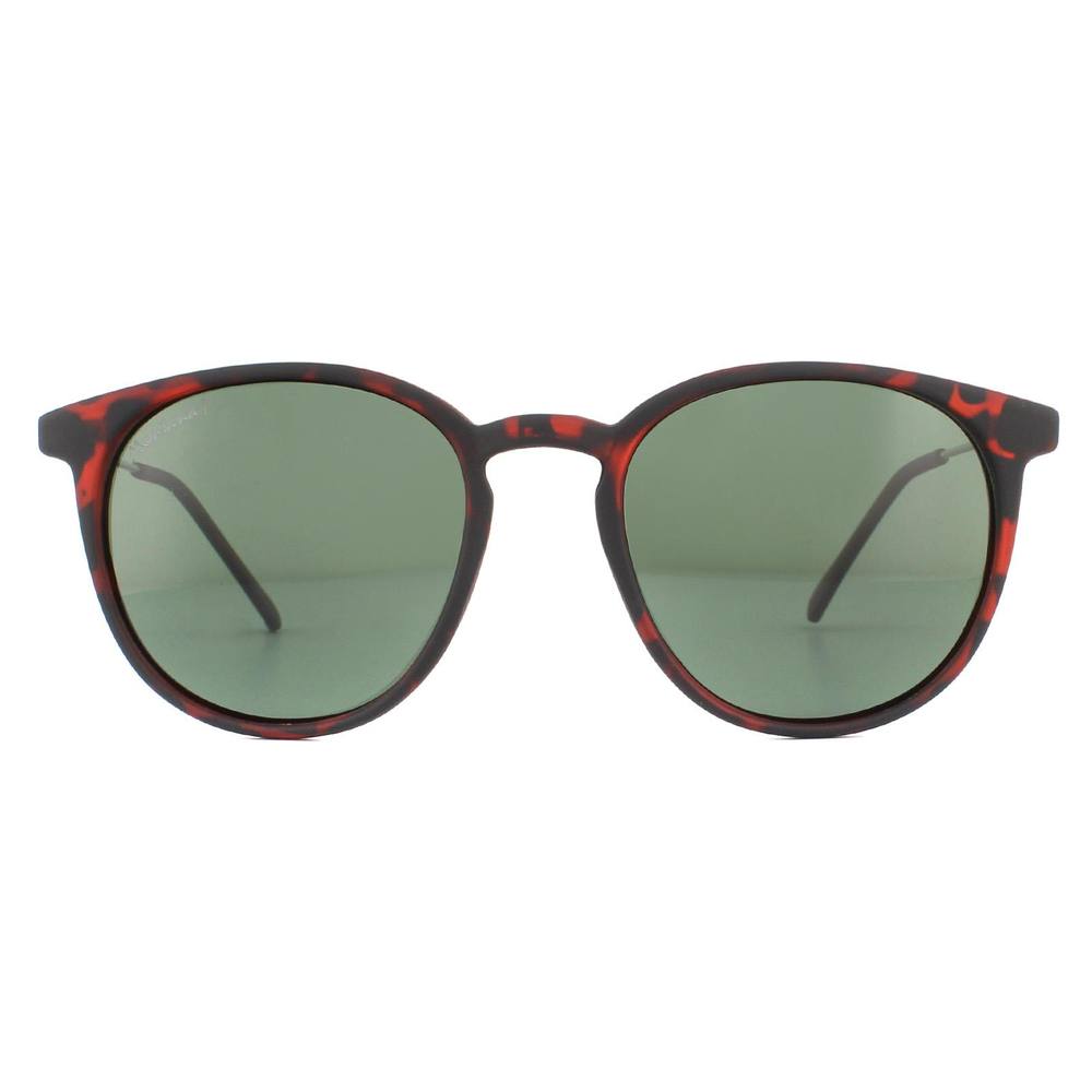 Montana Round Brown Turtle Rubbertouch G Green Polarized Sunglasses