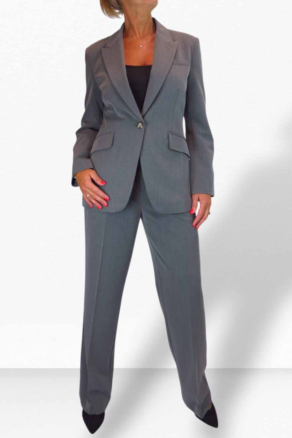 Paulo Due Piece Tailored Trouser Suit In Grey