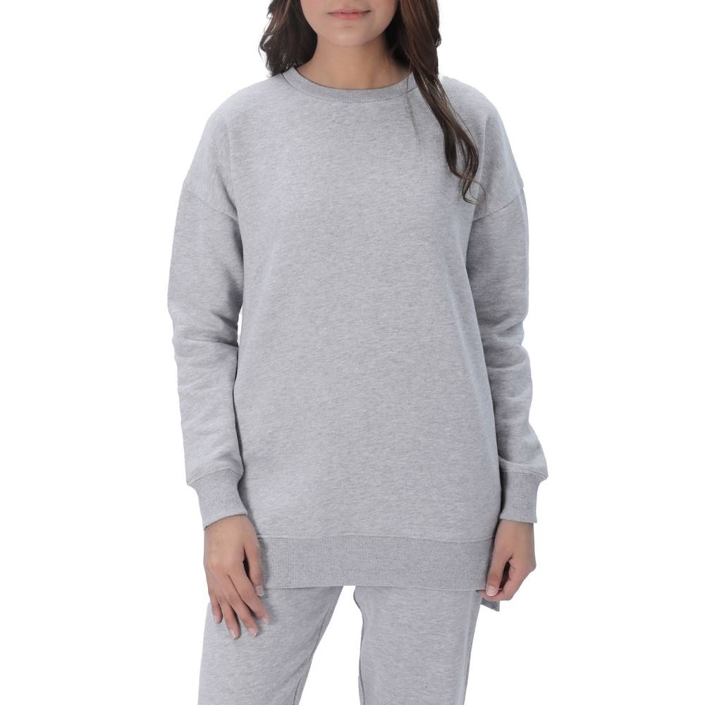 Smart Living Comfortable Casual Polycotton Crew Neck Sweatshirt In Light Grey Smart Living Comfortable Casual Polycotton Crew Neck Sweatshirt In Light Grey