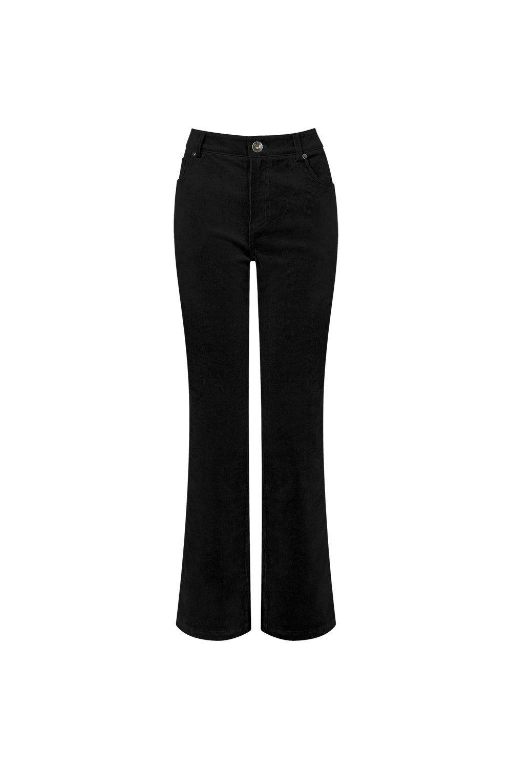 Joe Browns Essentials Bootcut Flared Cord Trousers In Black