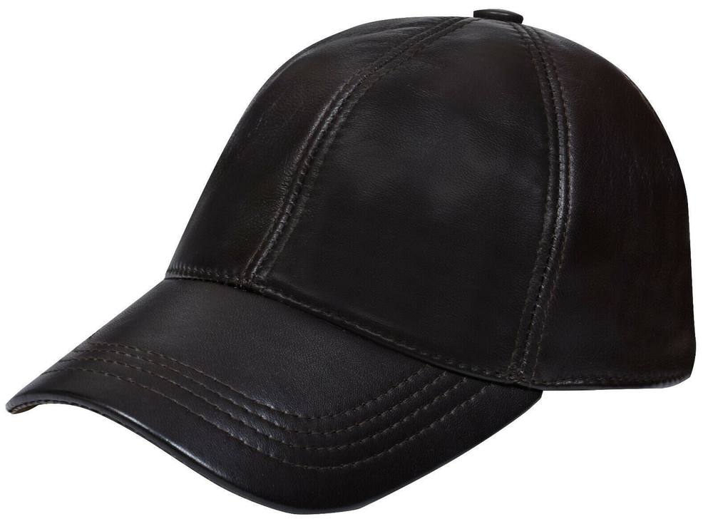 Infinity Leather Real Nappa Leather Adjustable Golf Snapback Plain Baseball Cap Hat In Brown