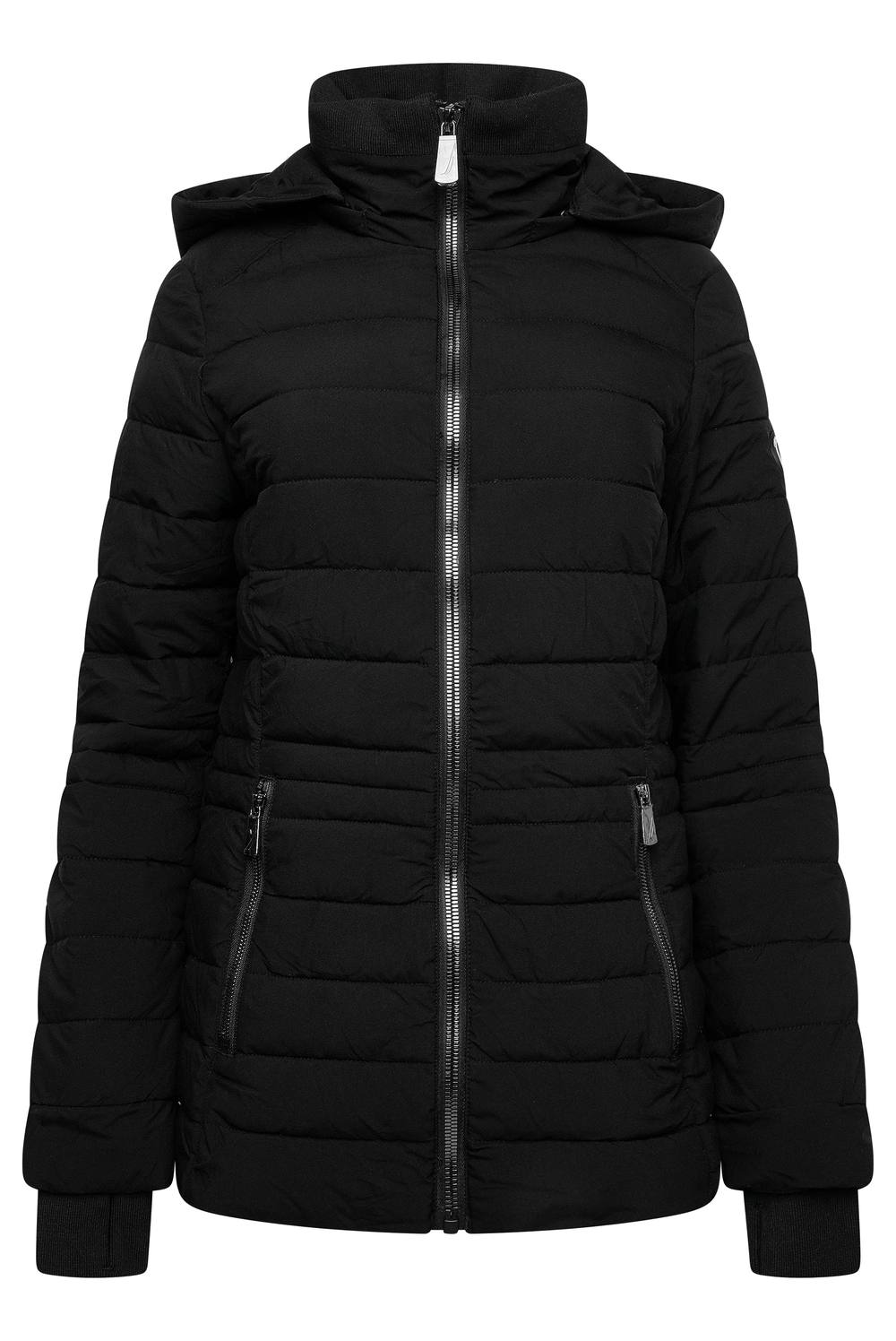 Nautica Hooded Puffer Jacket In Black