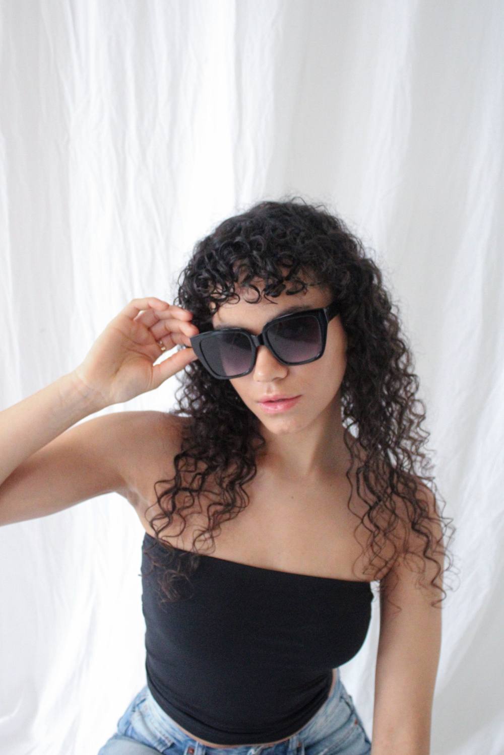 Svnx Plastic Frame Oversized Cat Eye Sunglasses In Black Svnx Plastic Frame Oversized Cat Eye Sunglasses In Black