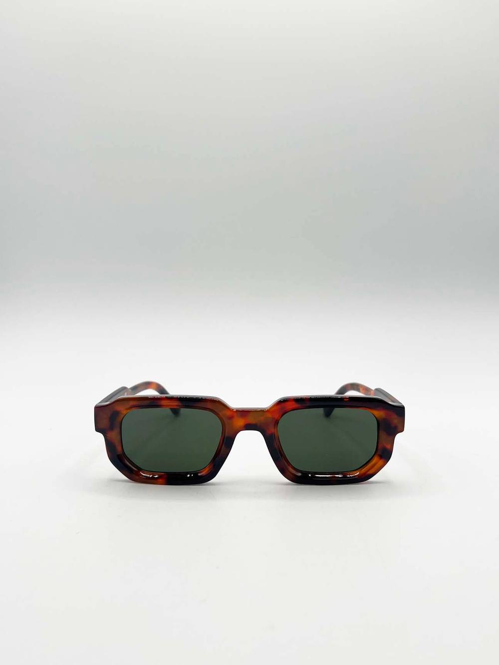 Svnx Chunky Retro Square Sunglasses In Brown