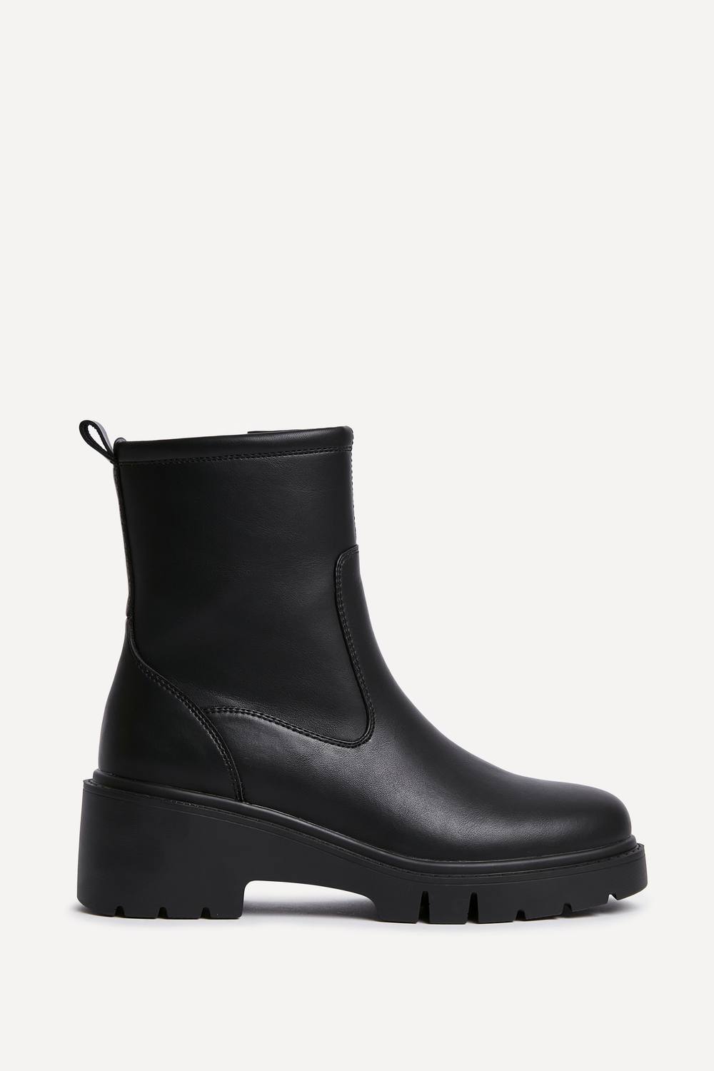 Linzi Limited Black Faux Leather Ankle Boot Linzi Limited Black Faux Leather Ankle Boot