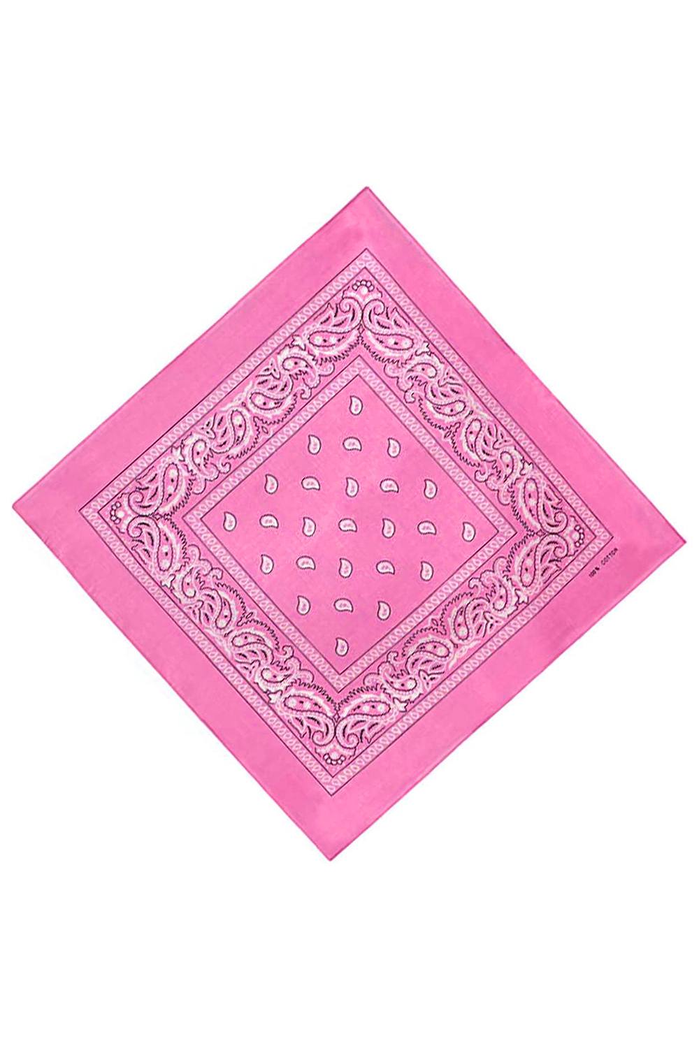 Neel Blue Cotton Bandana Headband Scarf For Raves, Riding, Outdoor Activities, Cm In Pink