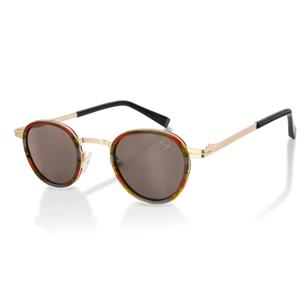 Infinity Leather De-Gamme Retro Round Polarized Sunglasses – Paris In Gold Infinity Leather De-Gamme Retro Round Polarized Sunglasses – Paris In Gold