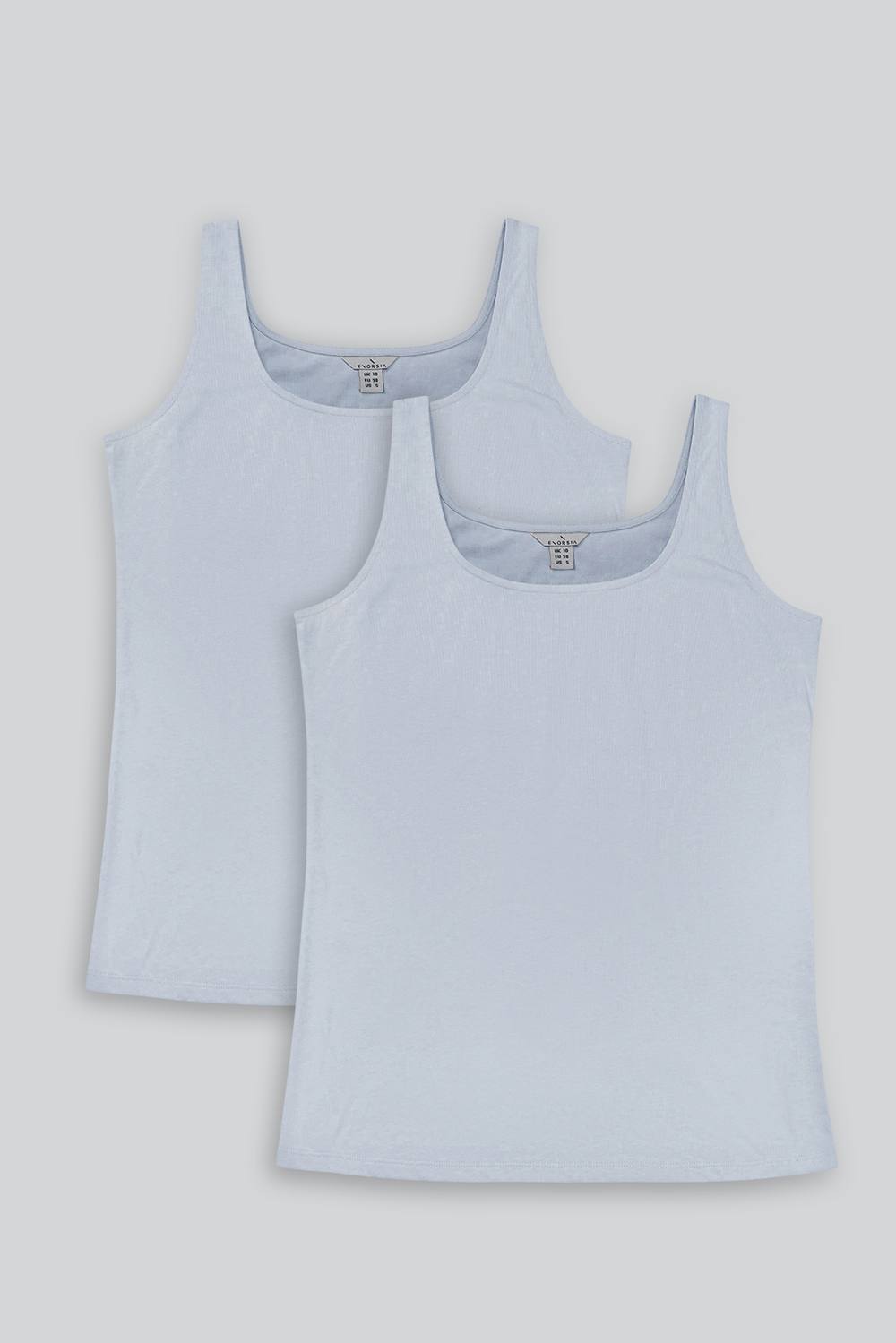 Enorsia Combed Cotton Square Neck Vest Pcs Pack In Grey Enorsia Combed Cotton Square Neck Vest Pcs Pack In Grey