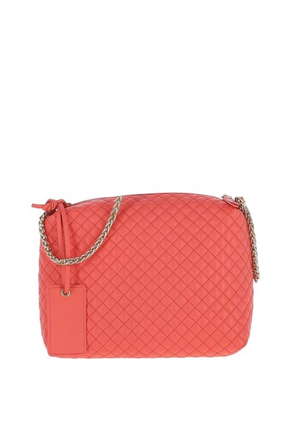 Ashwood Leather Real Leather Small Quilted Shoulder Chain Bag In Pink