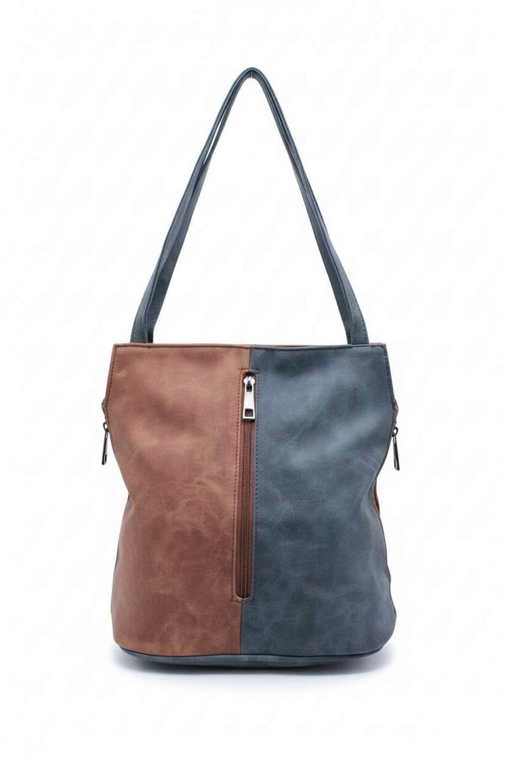 Kitise Convertible Dual Type Strap Fuax Suede Shoulder Bag Backpack In Brown Kitise Convertible Dual Type Strap Fuax Suede Shoulder Bag Backpack In Brown