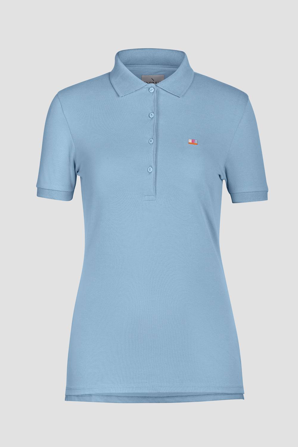 Enorsia Short Sleeve Cotton Pique Polo Shirt In Blue