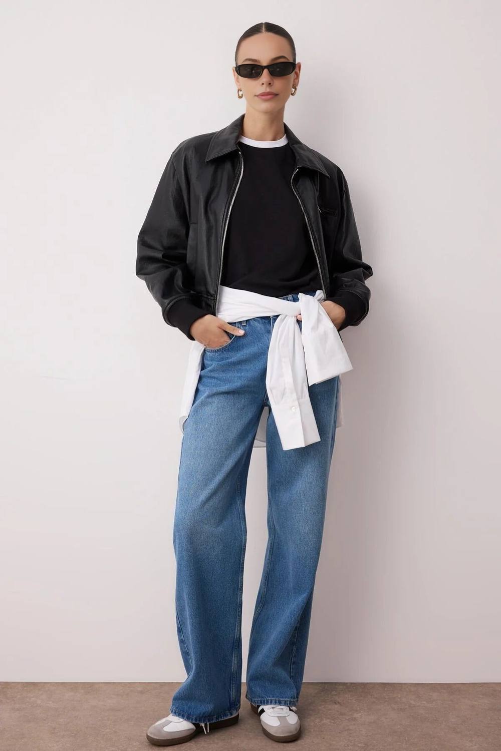 Wovcor High Waist Wide Leg Jeans Denim In Blue Wovcor High Waist Wide Leg Jeans Denim In Blue