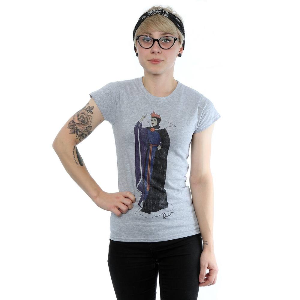 Disney Classic Evil Queen Grimhilde Cotton Shirt In Grey Disney Classic Evil Queen Grimhilde Cotton Shirt In Grey