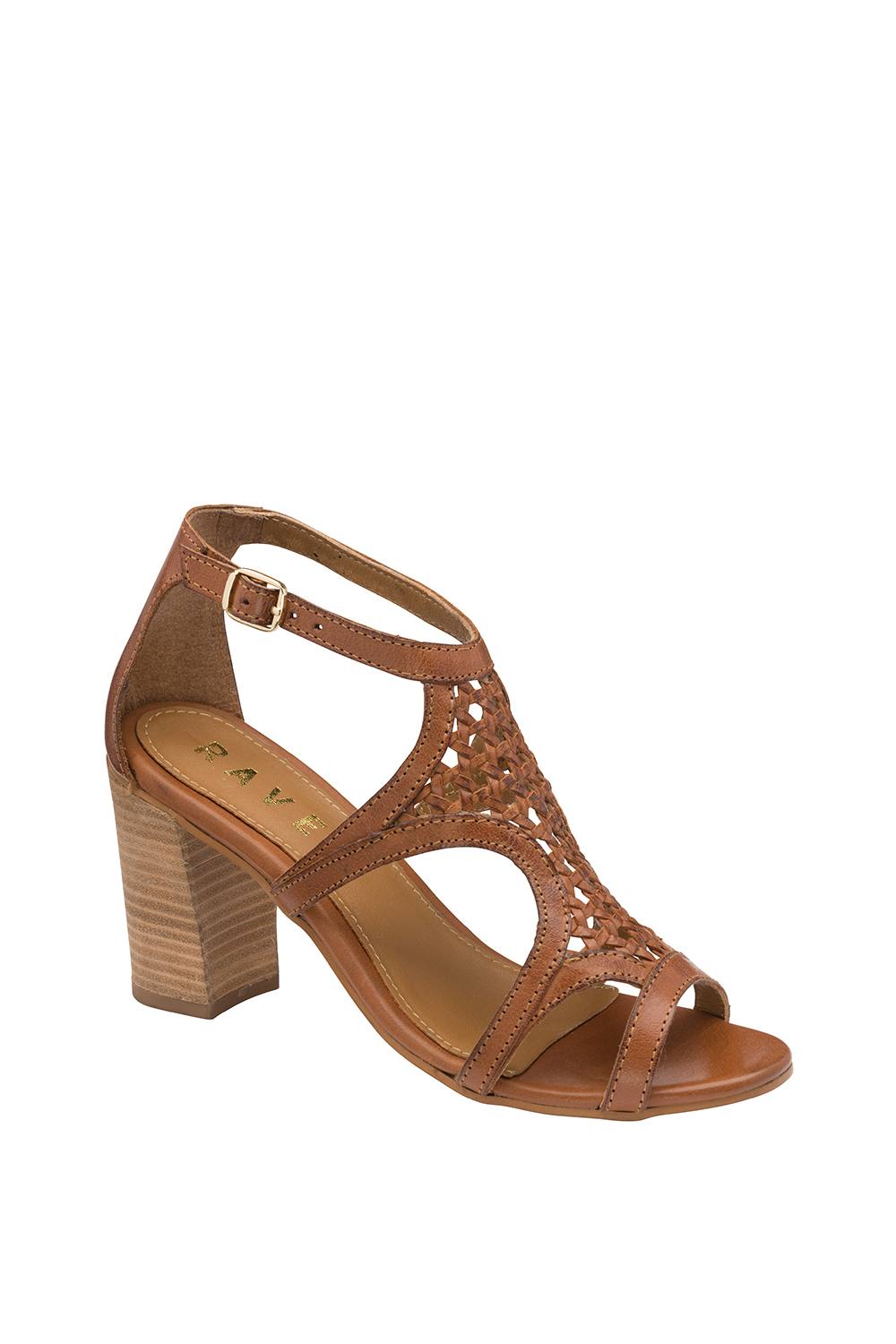 Ravel ‘coreen’ Leather Block-Heel Sandals In Tan