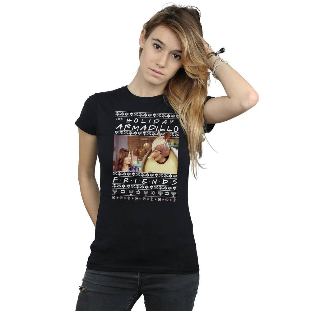 Friends Fair Isle Holiday Armadillo Cotton Shirt In Black
