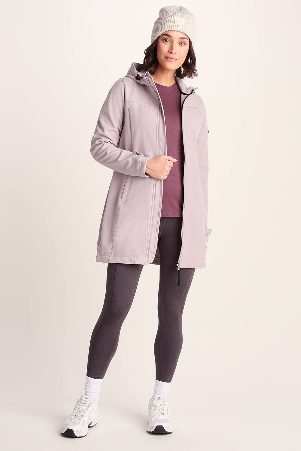 Tog ‘keld’ Softshell Long Jacket In Dusty Pink Tog ‘keld’ Softshell Long Jacket In Dusty Pink