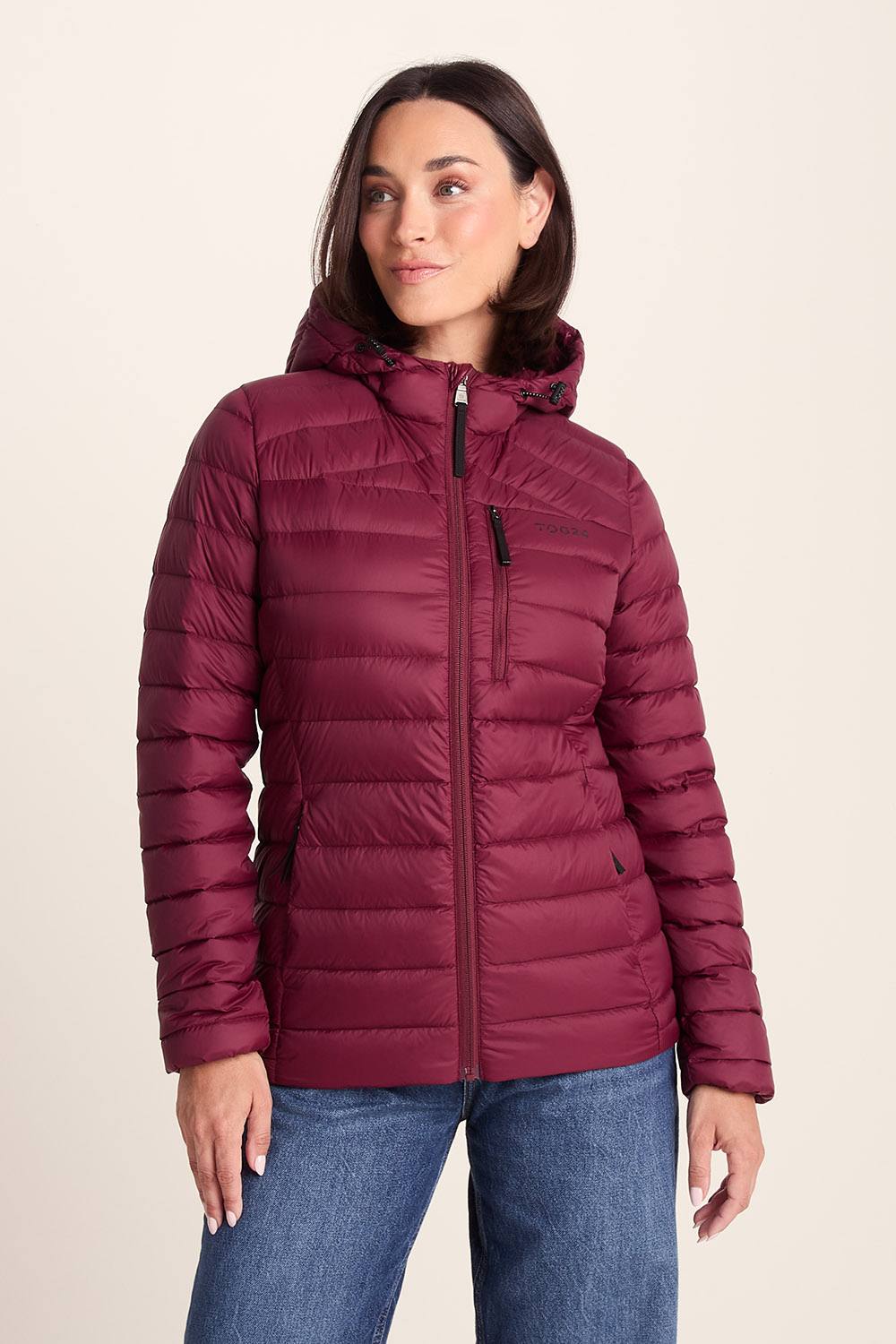 Tog ‘north’ Hooded Jacket In Burgundy Tog ‘north’ Hooded Jacket In Burgundy