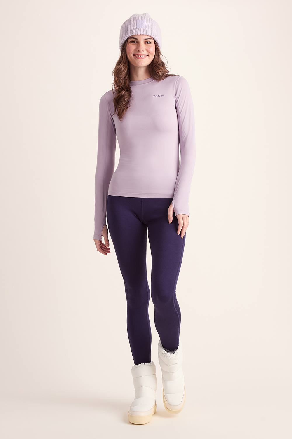 Tog ‘snowdon’ Thermal Base Layer Crew Neck In Lavender Tog ‘snowdon’ Thermal Base Layer Crew Neck In Lavender