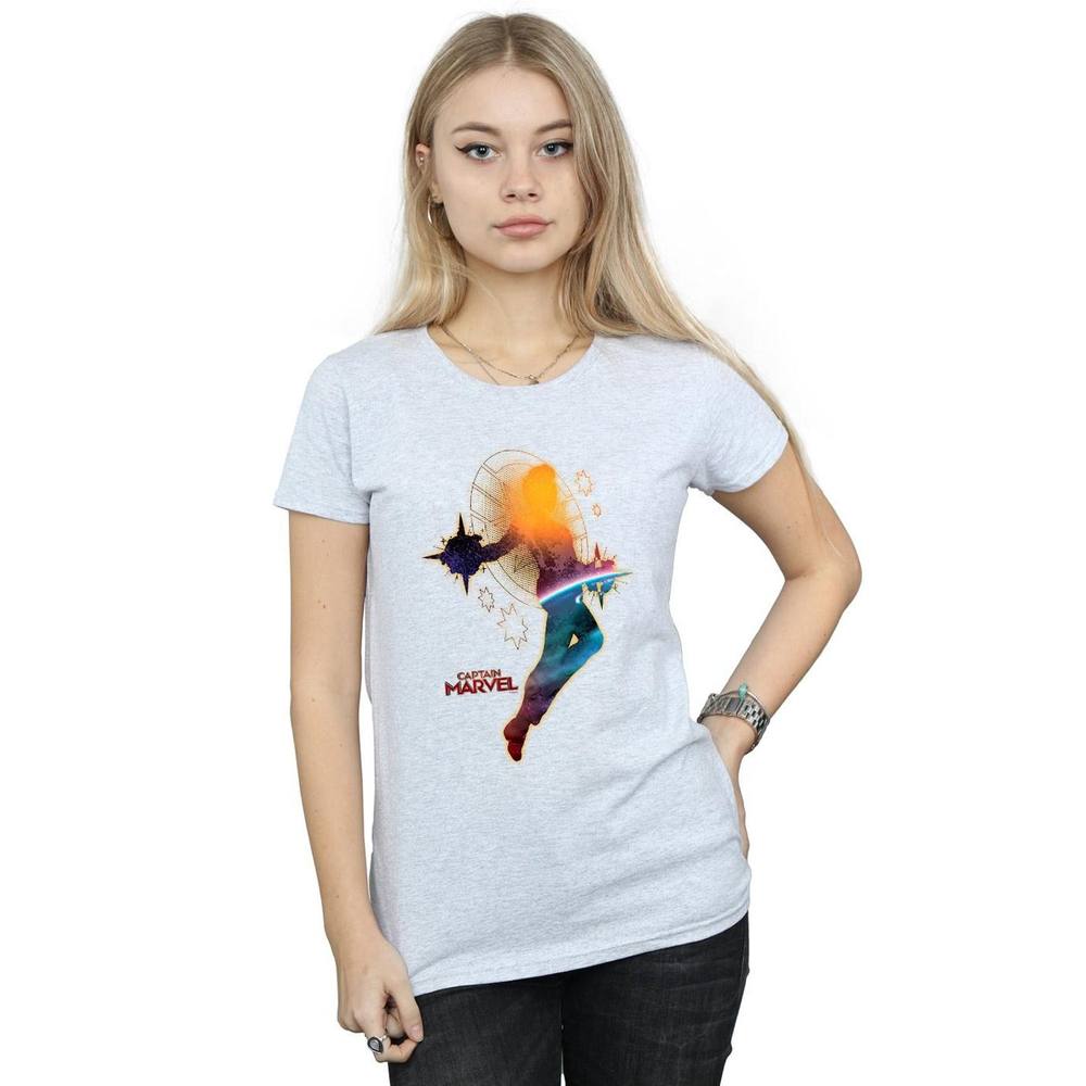 Marvel Captain Nebula Flight Cotton Shirt In Grey