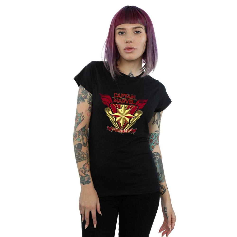 Marvel Captain Protector Of The Skies Cotton Shirt In Black