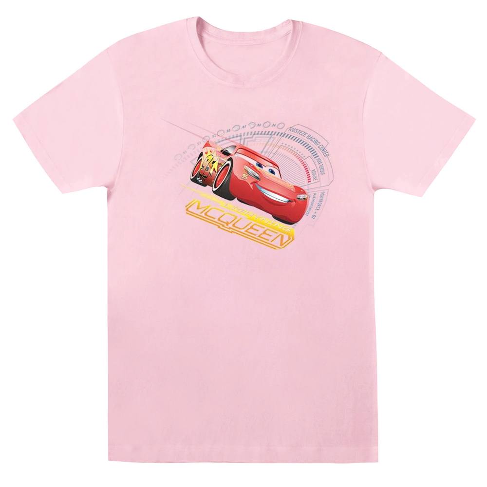Disney Cars Lightning Mcqueen Cotton Boyfriend Shirt In Baby Pink Disney Cars Lightning Mcqueen Cotton Boyfriend Shirt In Baby Pink