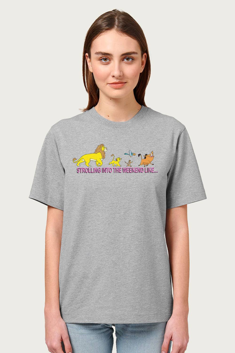 Disney The Lion King Strolling Into The Weekend Like Relaxed Fit Shirt In Mid Grey