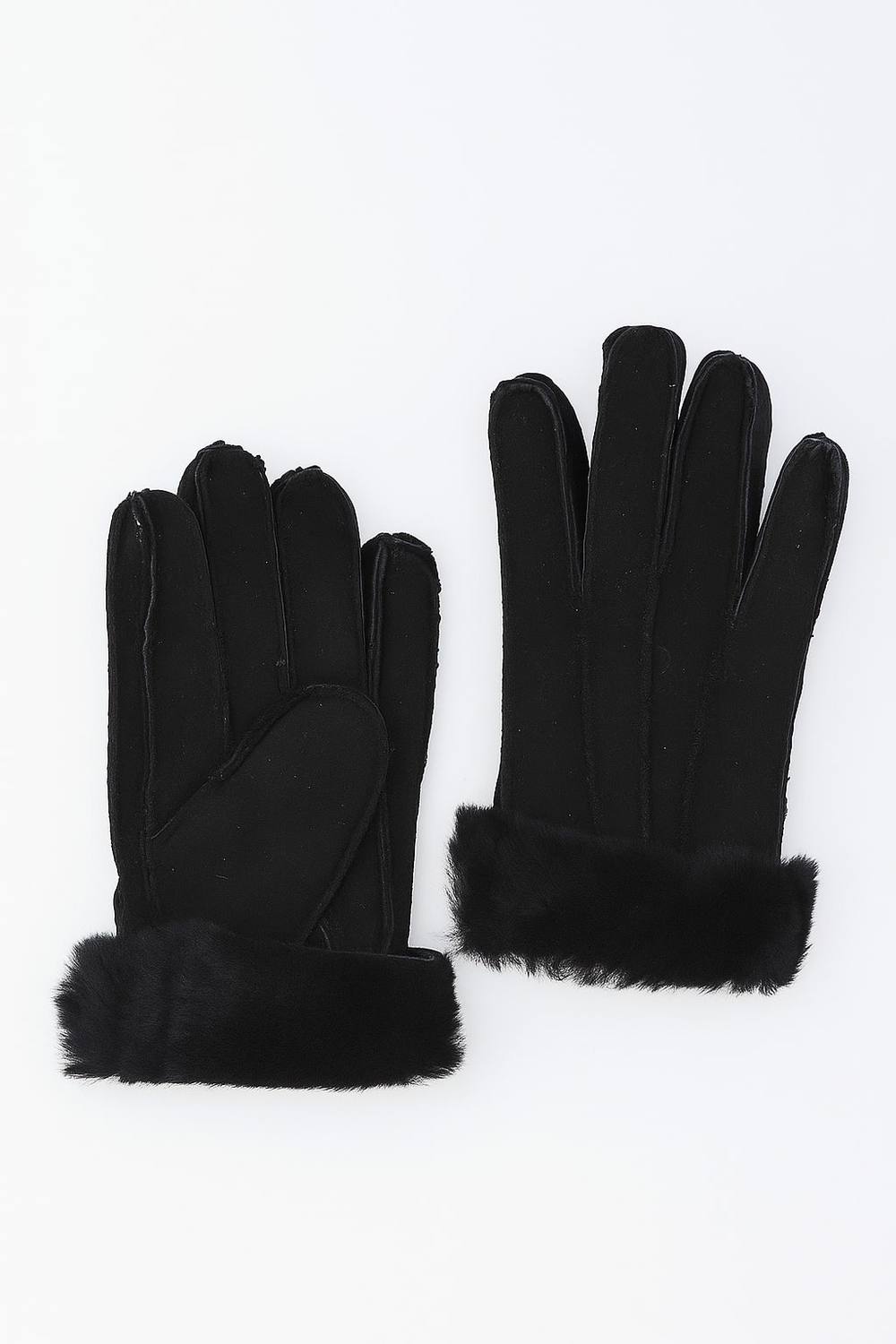 Ashwood Leather Real Sheepskin Gloves In Black Ashwood Leather Real Sheepskin Gloves In Black