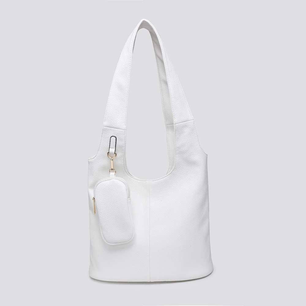 Kitise Elegant Chic -In- Shoulder Bag With Detachable Wallet In White