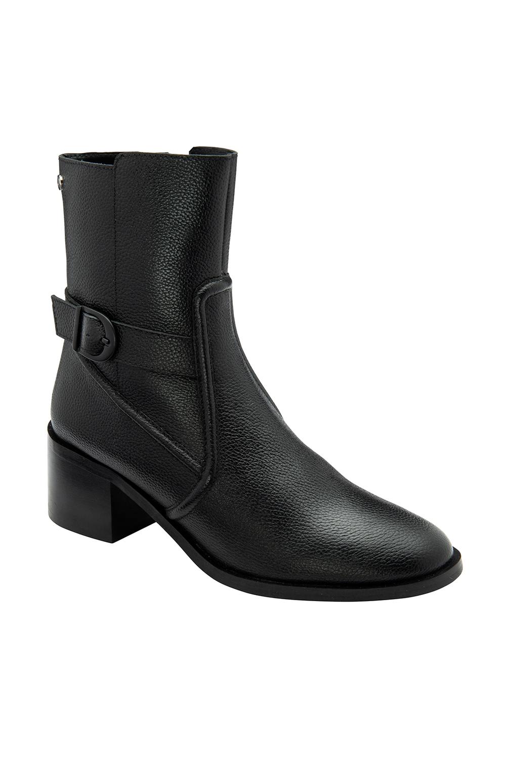 Ravel Black Leather ‘bardon’ Ankle Boots