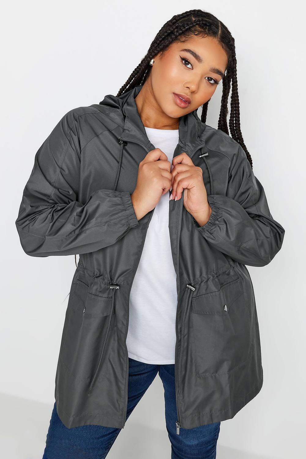 Yours Lightweight Parka Jacket In Grey Yours Lightweight Parka Jacket In Grey