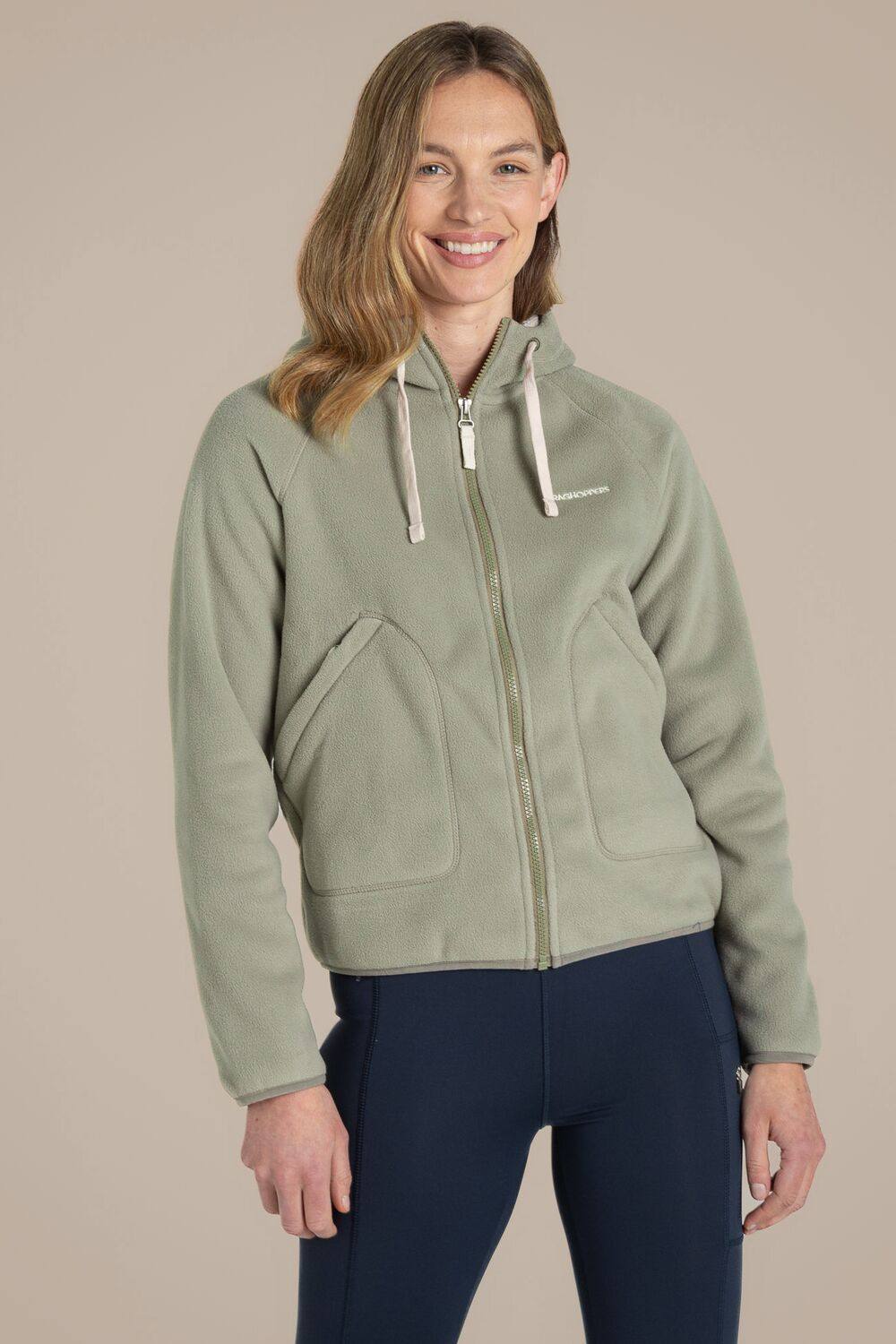 Craghoppers Grainne Hooded Full Zip Fleece Jacket In Olive Craghoppers Grainne Hooded Full Zip Fleece Jacket In Olive