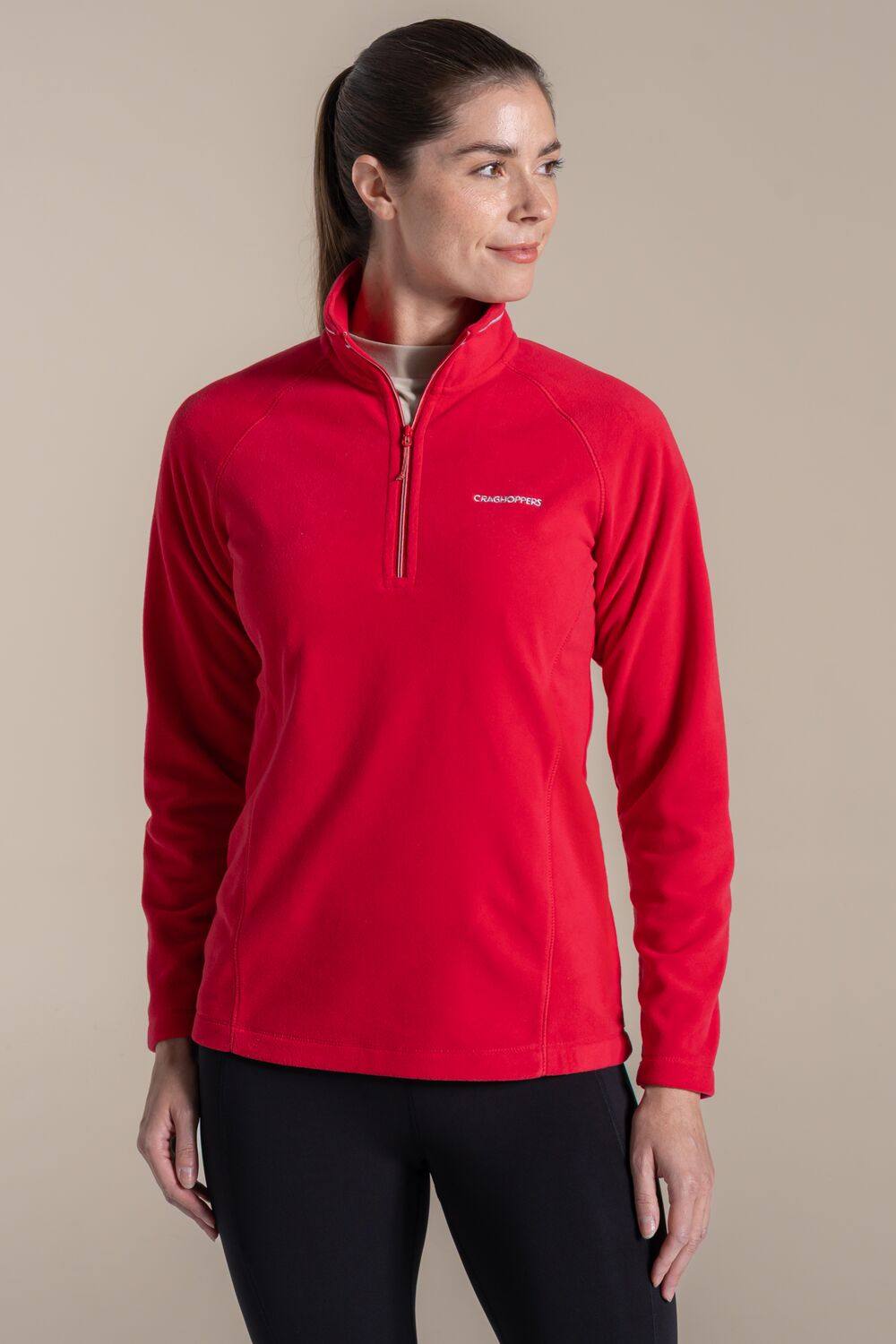 Craghoppers Miska Lightweight Insulating Half-Zip Fleece In Light Red Craghoppers Miska Lightweight Insulating Half-Zip Fleece In Light Red