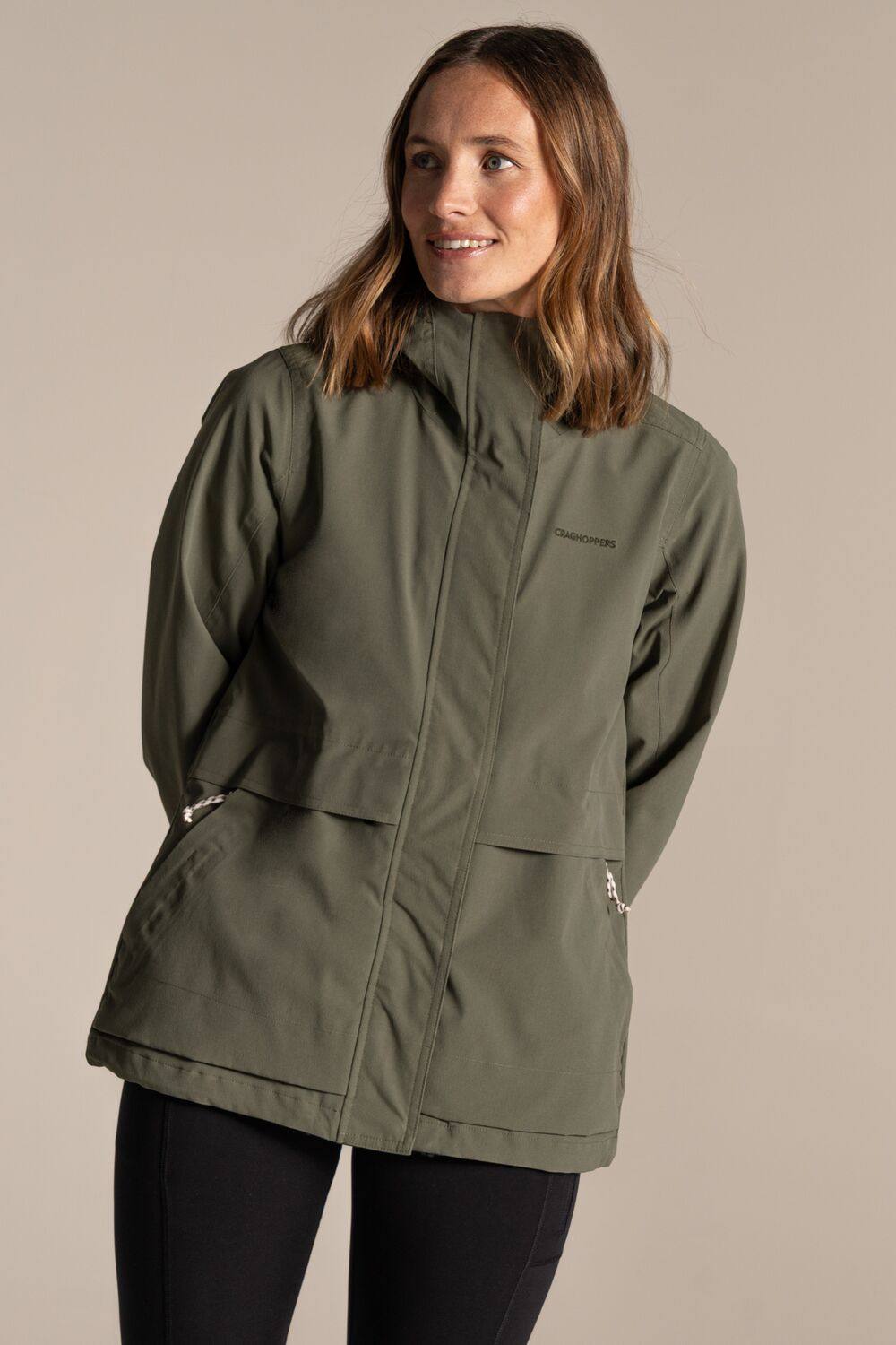 Craghoppers Maryam Waterproof Jacket In Khaki
