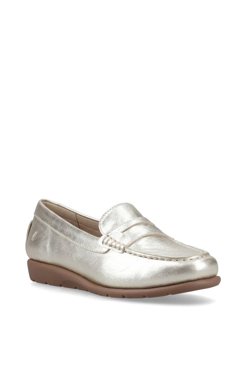 Hush Puppies Shelby Loafer In Gold Hush Puppies Shelby Loafer In Gold