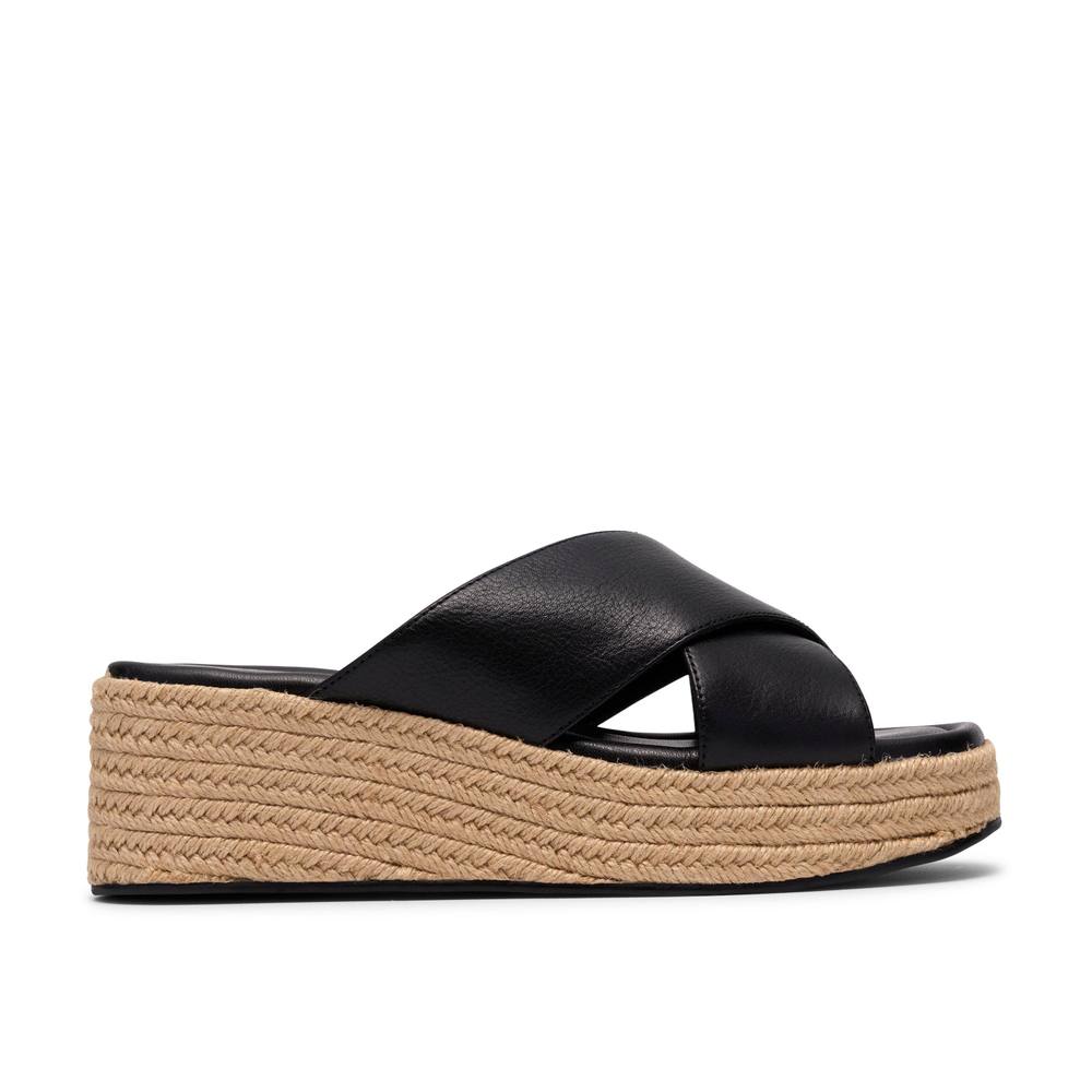 Clarks Tessiah Mule Black Leather Mules,wedge Sandals