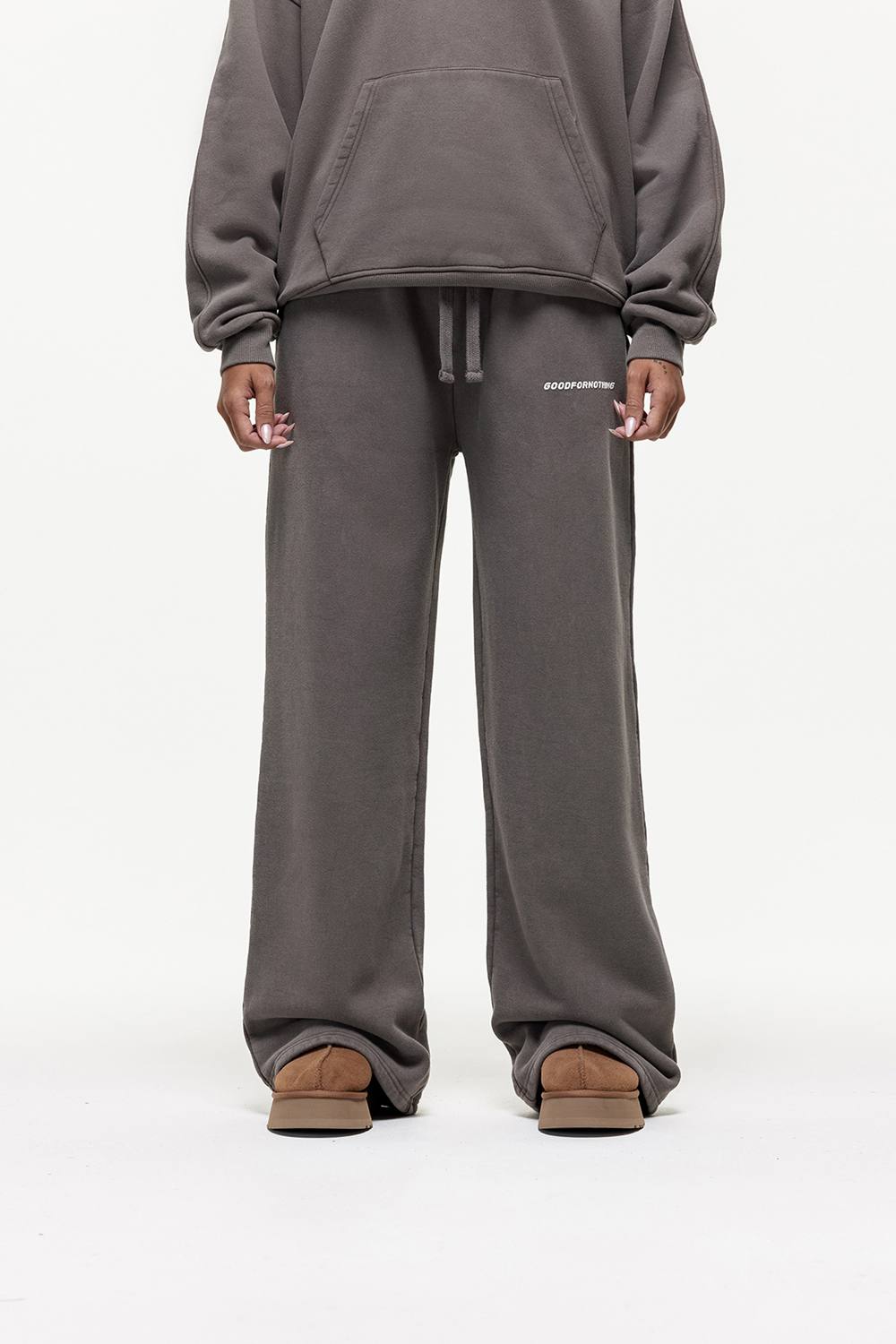 Good For Nothing Vintage Washed Wide Leg Joggers In Taupe